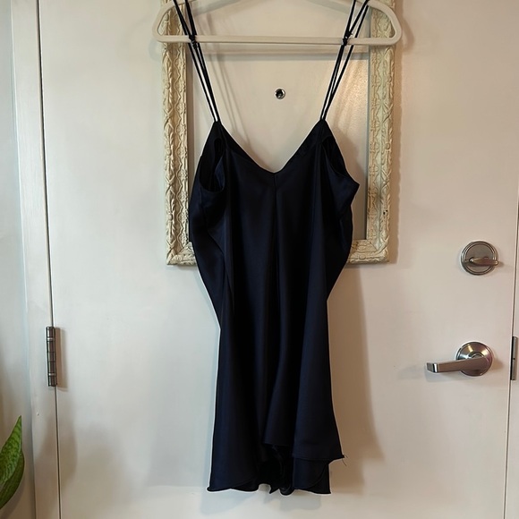 SILK & SATIN | Vintage Elegant Black Satin Shorts Jumper with Button Closure - Picture 11 of 16